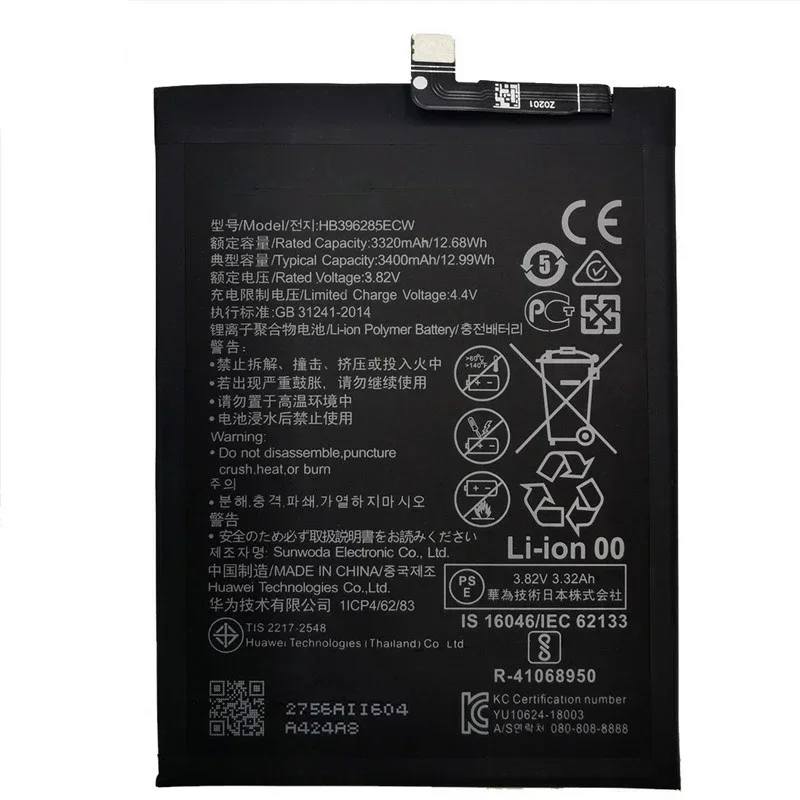 HB396286ECW Battery For Huawei Honor 10i 20i 10 20 Lite P Smart+ 2019 2020 POT-LX1T POT-LX3 POT-L23 POT-LX1 POT-L21 POT-LX2