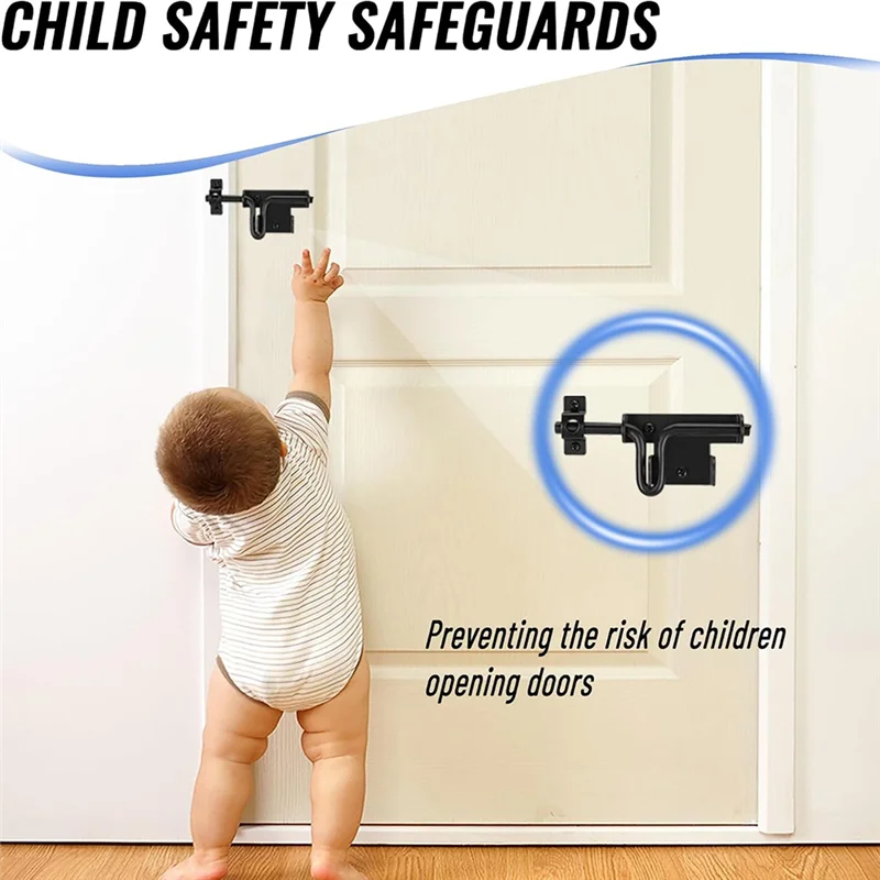 B04B-Heavy Duty Slide Bolt Gate Latch, Sliding Bolt Door Lock With Hanginglock Hole, Slide Bolt Hardware For Shed Door/Barn Door