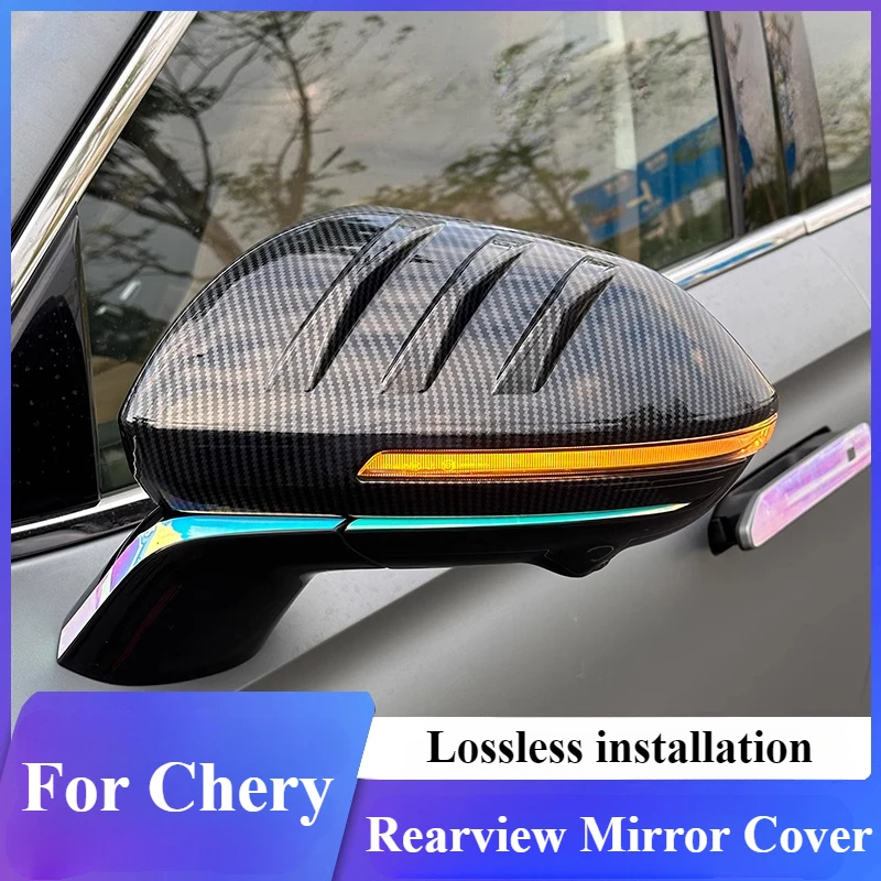 

For Chery Tiggo 8L Tiggo 9 Fulwin T9 Rearview Mirror Cover Mecha Horn Rearview Mirror Protective Case Anti-collision Accessories