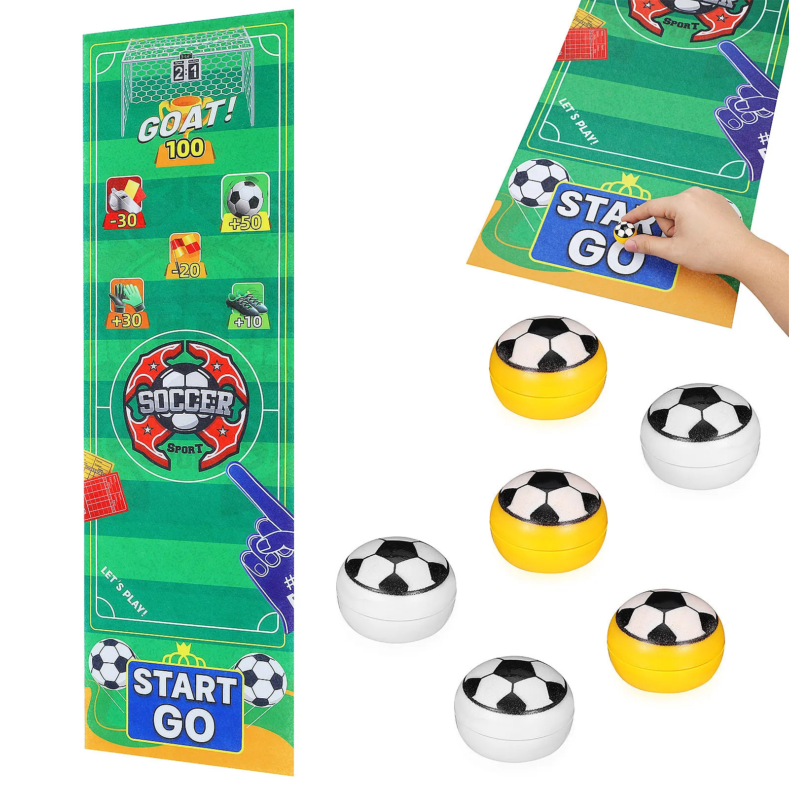 

1Set Interactive Tabletop Football Soccer Game for Kids Combines Bowling Elements Hand Eye Coordination Portable Desktop Party