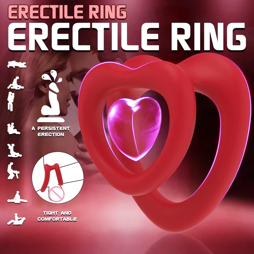 Male Silicone penis lock cock Ring Scrotum bondage Erection Delay Ejaculation Reusable Enlargement ball stretcher Sex Toy to Men
