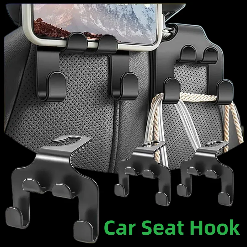 Car Seat Hook Hanging Storage Mobile Phone Holder Multifunctional  Rear Seat  Bracket  Back of Car Interior Seats Hanger  New