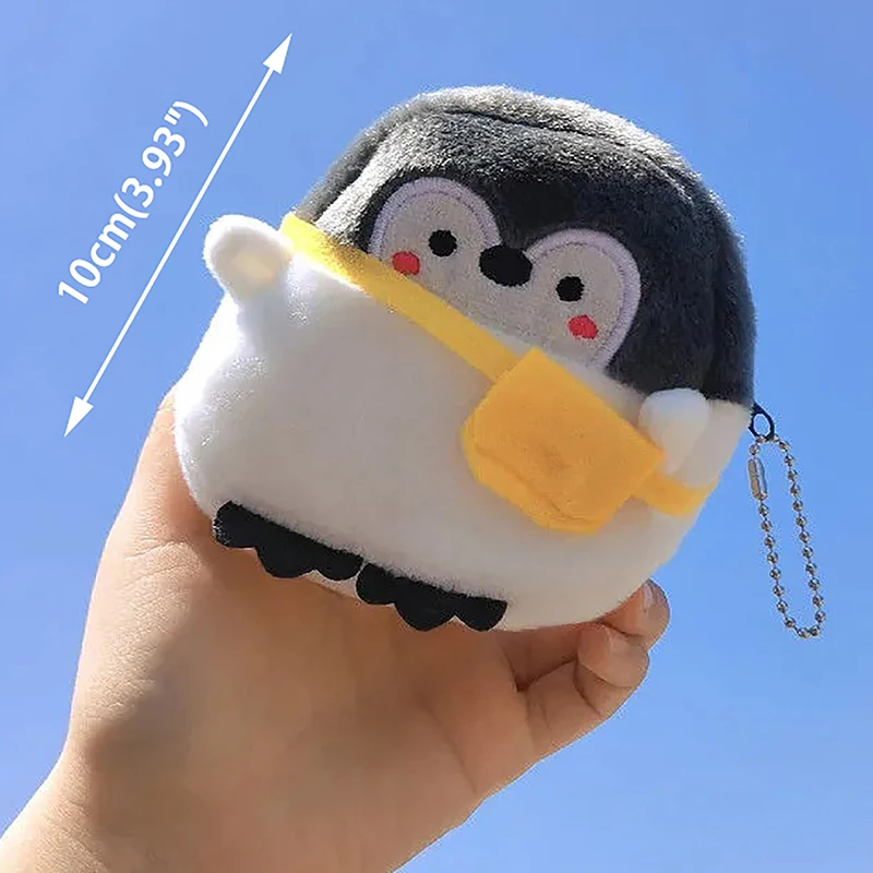 New Kawaii Anime Plush Penguin Coin Purses Men Women Korean Fashion Mini Cute Zipper Coin Wallet Boy Girl Bag Free Shipping 2023