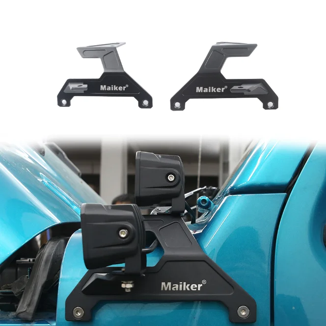 

Double A Pillar Light Bracket With Maiker Logo For Jeep Wrangler JL For JK For Gladiator JT Customized Light Mount Accessoires