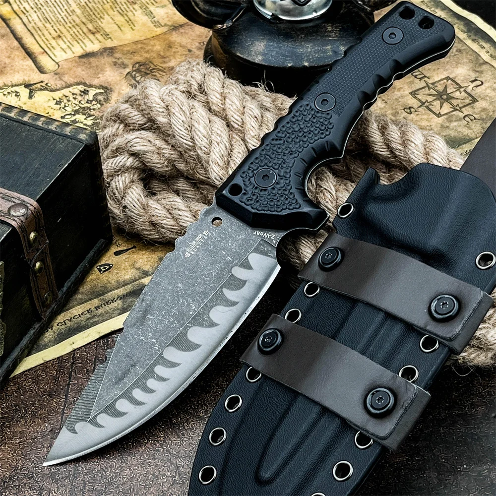 M27N سكينة سرفايفل التكتيكية 8Cr13Mov مقبض ألياف النايلون مناسبة للصيد في الهواء الطلق والتخييم سكاكين الرجال الثقيلة #1