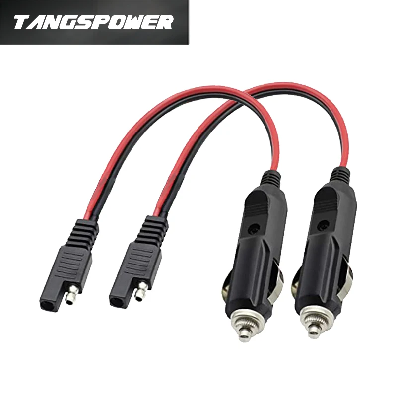 

SAE Cable Plug 12V Heavy Duty Car Cigarette Lighter 15A 14 AWG Electric Wires Pure Copper SAE Extension Cable 30CM