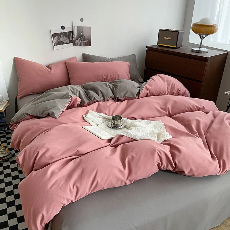 Bedding Set High Quality Skin Friendly Fabric Quilt Cover Set Single Double Bed Hotel Home King Size Duvet Cover Set