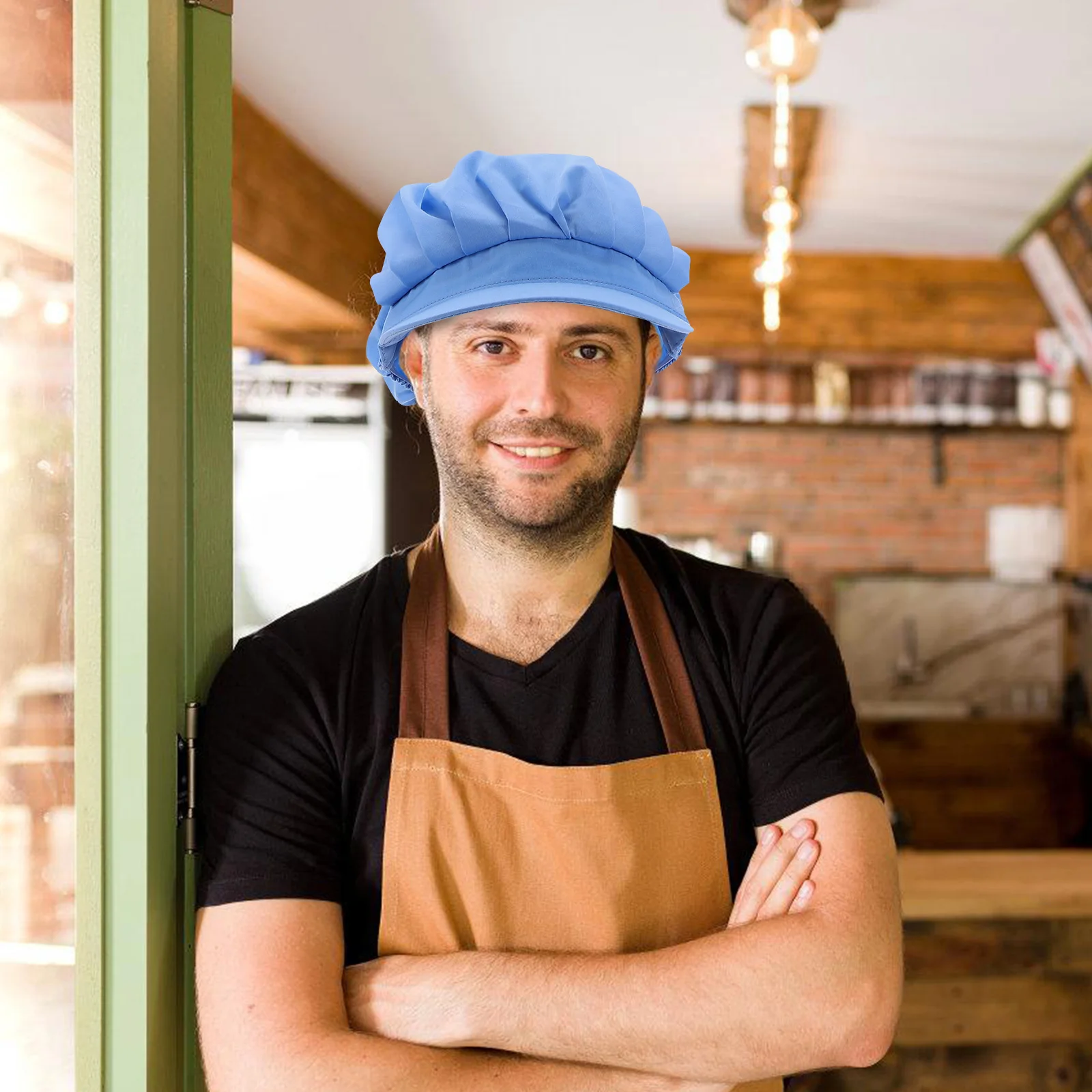 Chapeau de Chef de travail pour adultes, 3 pièces, casquettes de cuisine respirantes et réutilisables pour Restaurant, hôtel, boulangerie, Service alimentaire, casquette uniforme du personnel