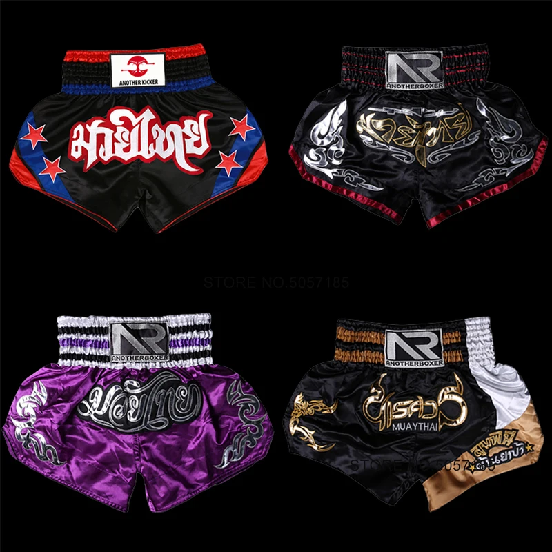 

Muay Thai Shorts 2025 New Stylish MMA Boxing Grappling Shorts Men Women Kids Free Combat Kickboxing Training Gym Team Trunks