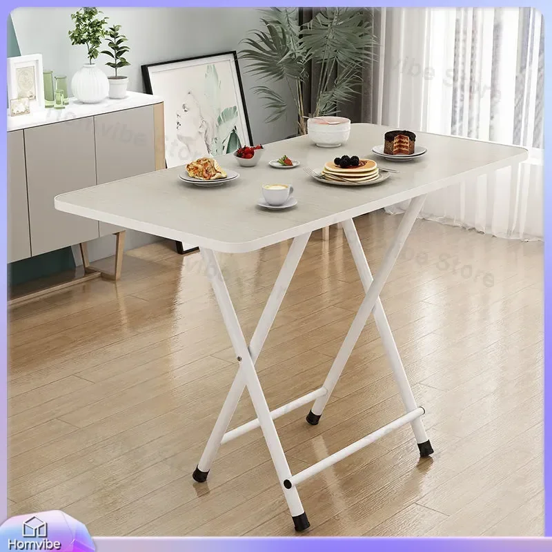 Simple Folding Table for Small Apartment Household Dining Student Study Dormitory Portable Desk Floor Marketing Stand
