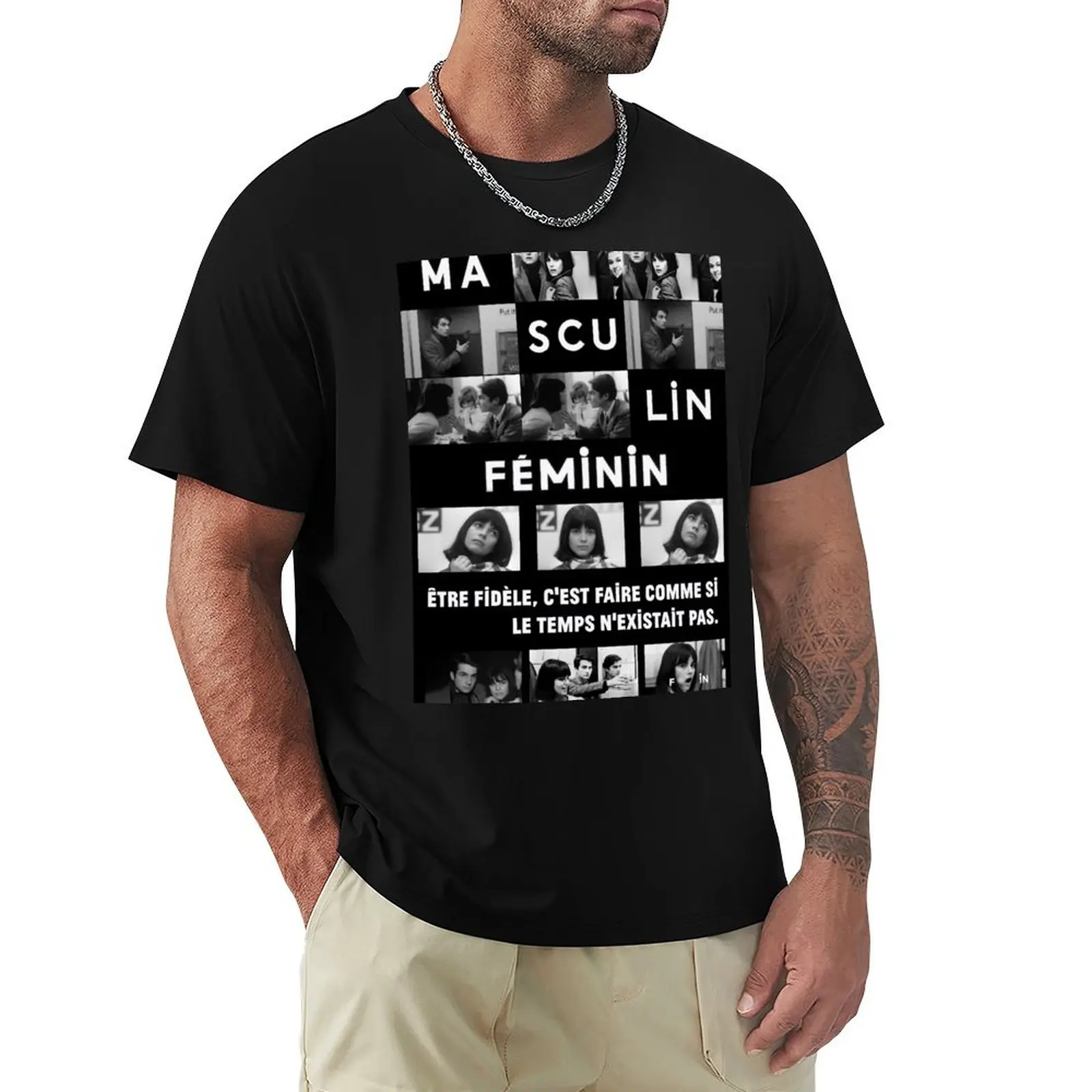 

Masculin Féminin (1966 film) Jean Luc Godard T-Shirt baggy shirts shirts graphic men t shirts
