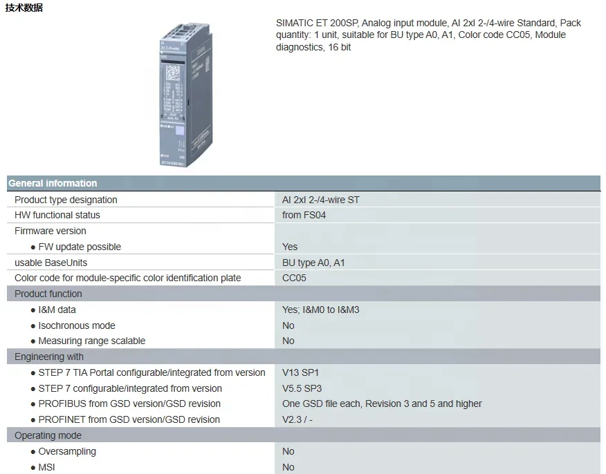 New Original Interface Module Electronic Analogue Input Module Electronic Devices for Siemens