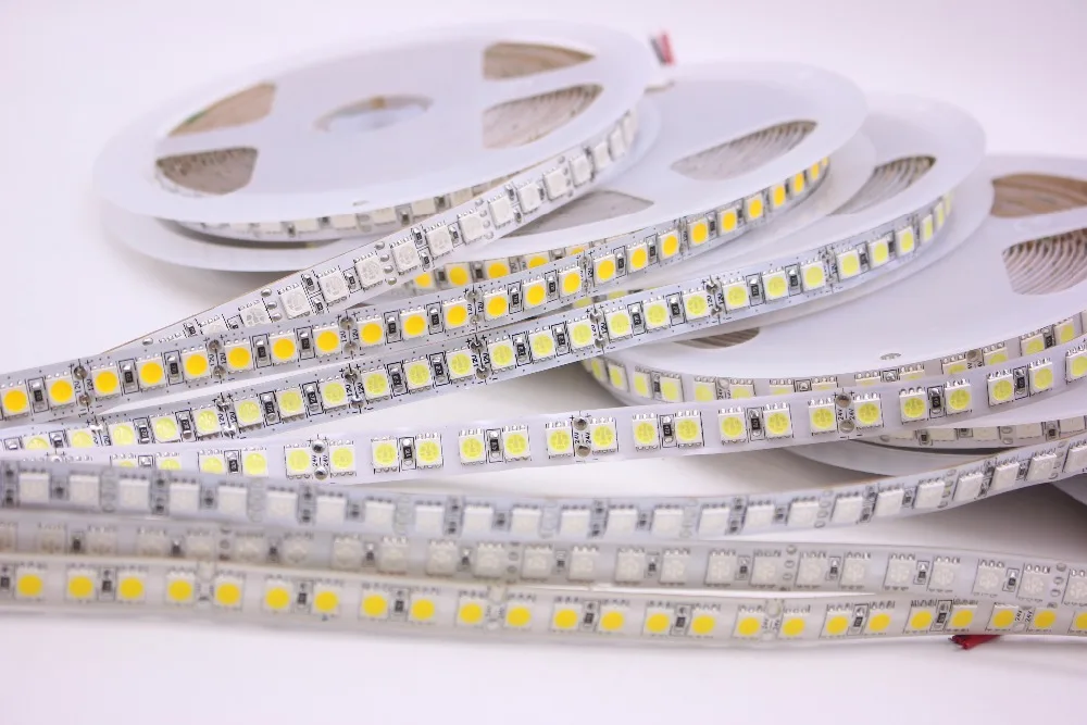 5M LED Strip 5050 DC12V 24V 120LEDs/m  Flexible LED Strip tape Lighting RGBW RGBWW Neutral white  RGB /Warm white/White 5050 LED