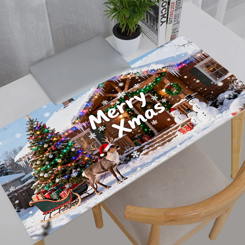 

Merry Xmas Large Mouse Pad Gamer Keyboard Mousepad Pc Computer Desk Mat Gaming Pad Mouse Mats For CS GO 900x400 Christmas gifts