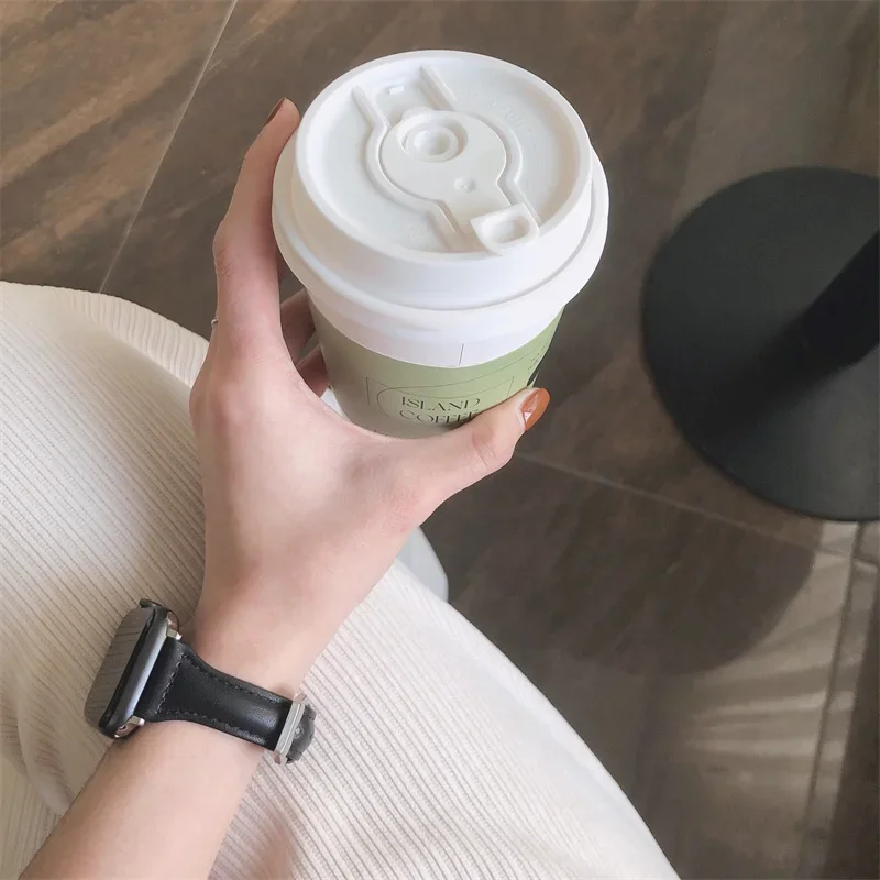 애플 워치 밴드용 슬림 가죽 스트랩, 아이워치 시리즈 10, 7, 8, 9, SE, 6, 5, 4, 울트라 2, 44mm, 45mm, 49mm, 41mm, 40mm, 38mm, 42mm, 46mm