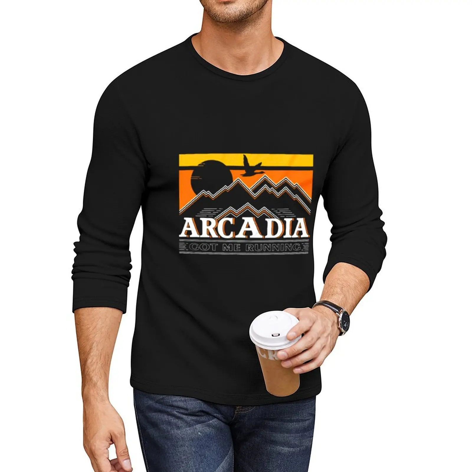 Camiseta inspirada en la banda de ganso Arcadia - Got Me Running - Camiseta larga Original Fan Art, camiseta gráfica, camisetas blancas para hombre