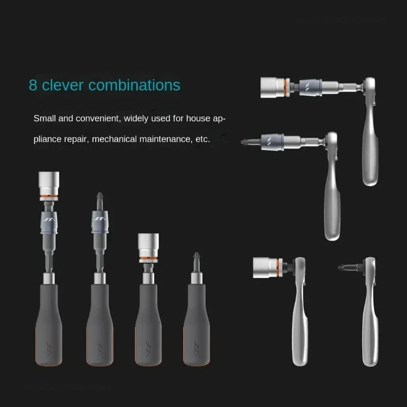 Jimihome 41 IN 1 Screwdriver Set S2 Magnetic Bits Ratchet Wrench Kit Hand Tools DIY Household Repair Tool for Home