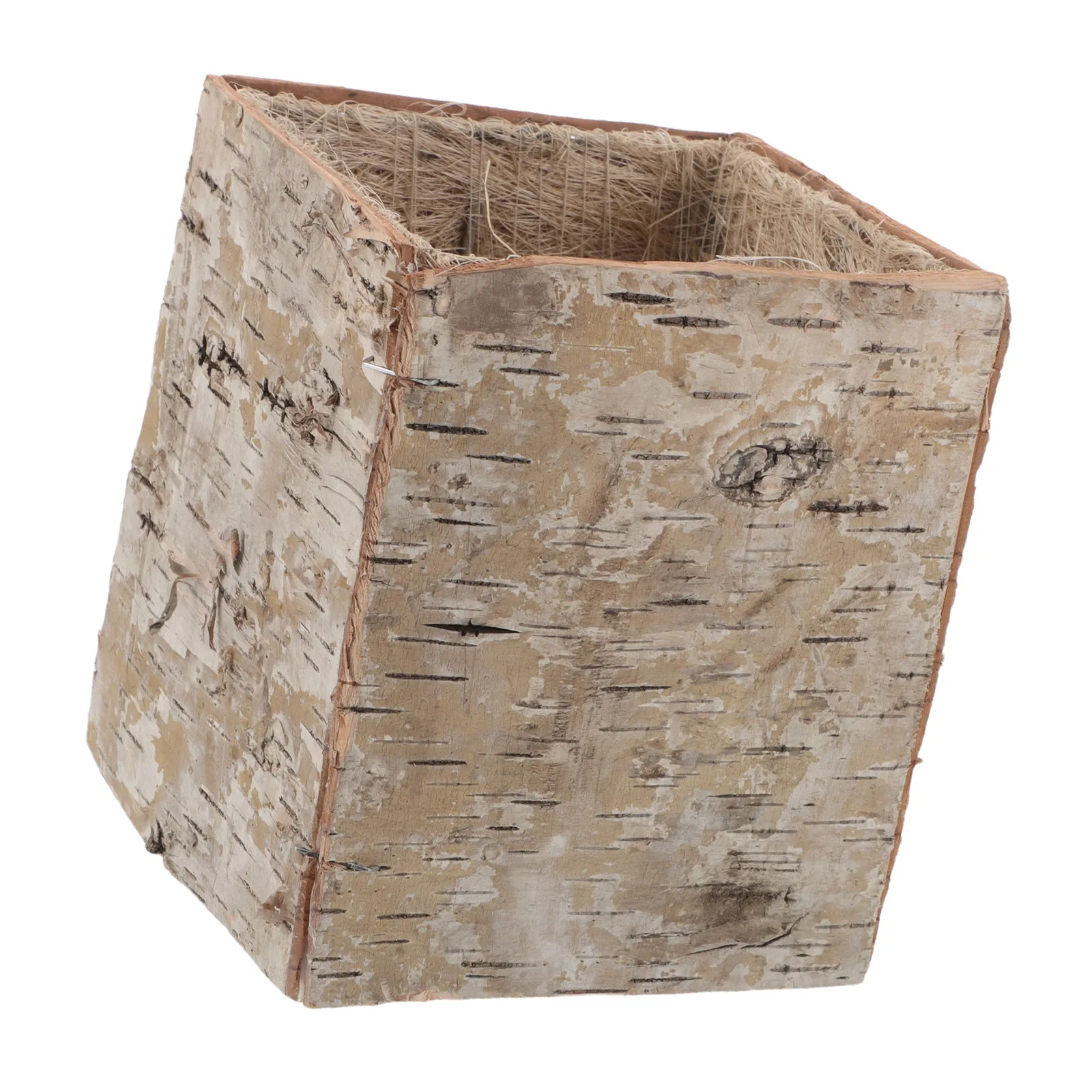 Birch Bark Flower Pot Handcrafted Rustic Planter Ideal for Succulents Cacti Floral Arrangements Vintage Home Decor Balcony