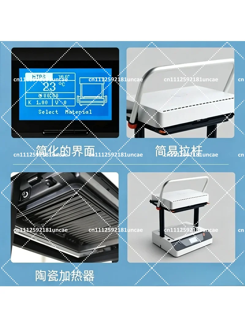 Desktop Vacuum Thermal Blister Hot Press Molding Machine for 3D Modeling, Various Molds, Baler, 110V-220V
