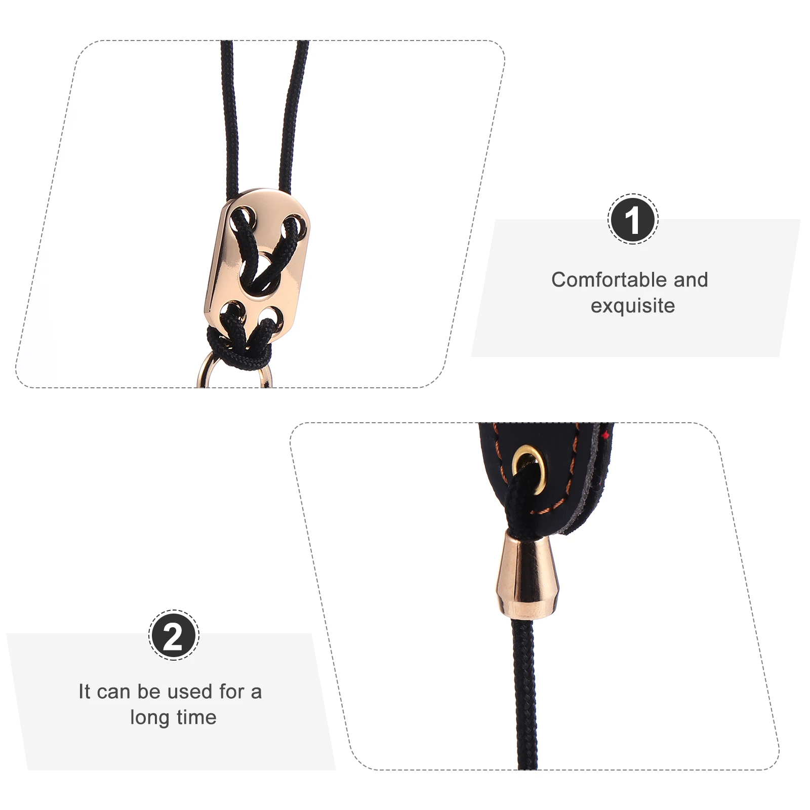 

Saxophone Neck Strap Durable PU Adjustable Widened Design for Comfortable Playing Saxophone Harness Belt Strap Metal