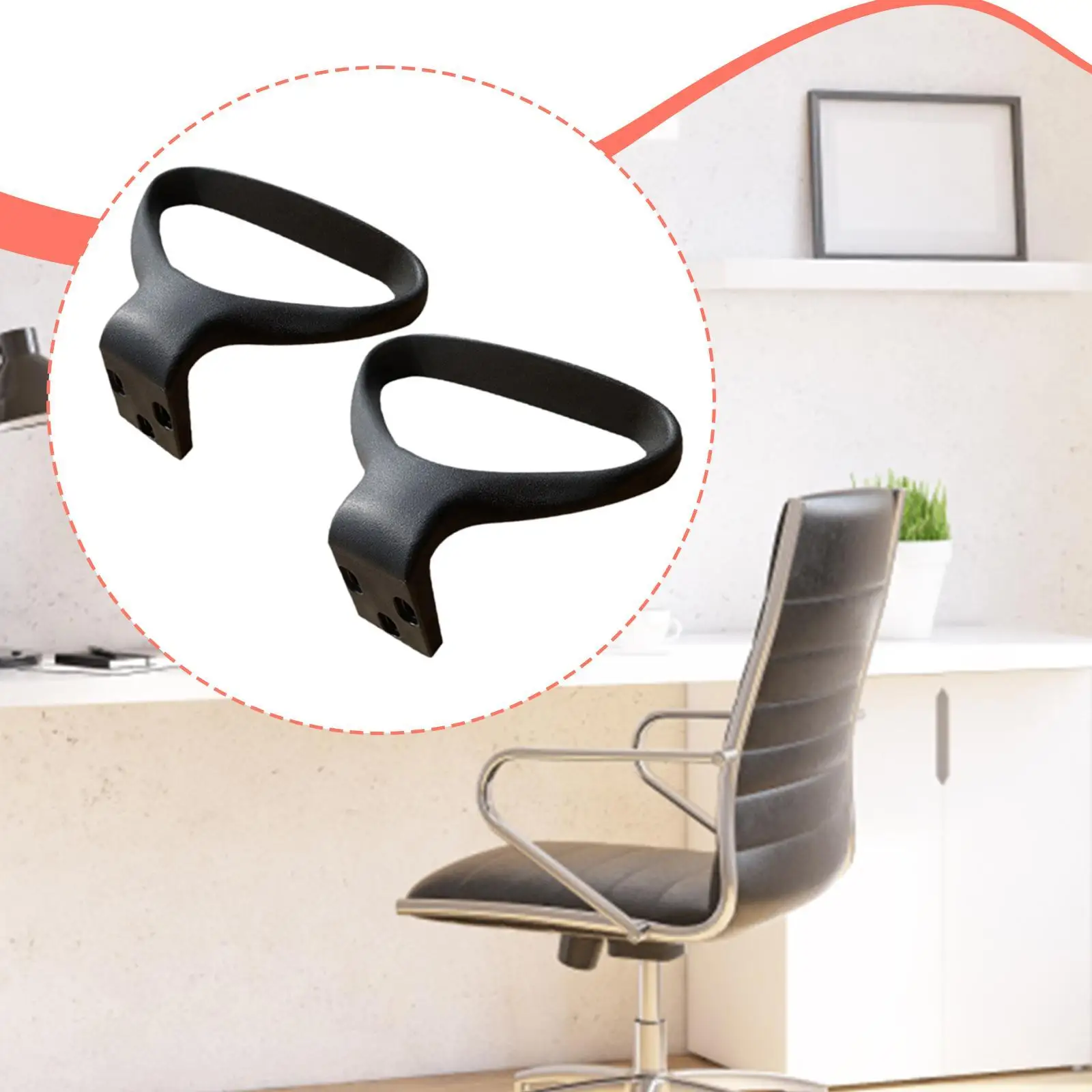

Game Chair Arms Accessories Easy Installation Sturdy PP Armrest Handle for High Chair Office Chair Foldable Desk Chairs Home Use