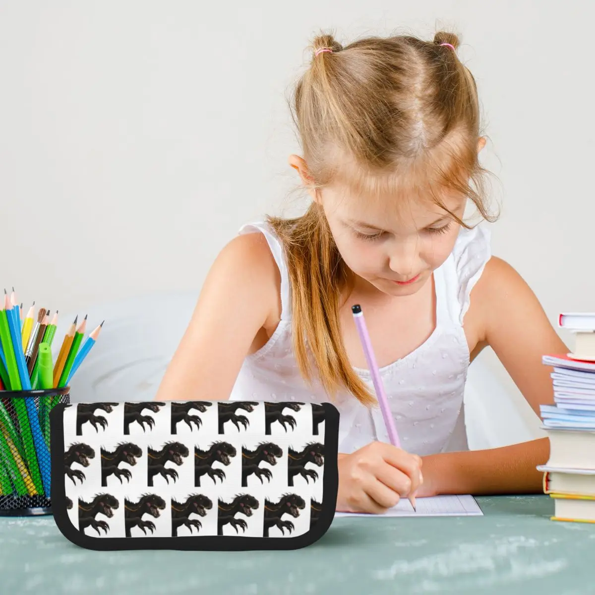 Estuche para lápices Jurassic World Indoraptor, estuche para lápices con gran capacidad de almacenamiento, bolsa para lápices para niños y niñas, regalos