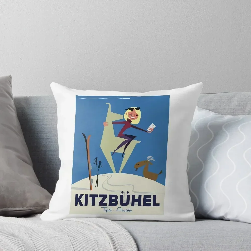 Kitzbuhel poster Throw Pillow Luxury Sofa Cushions anime girl pillow