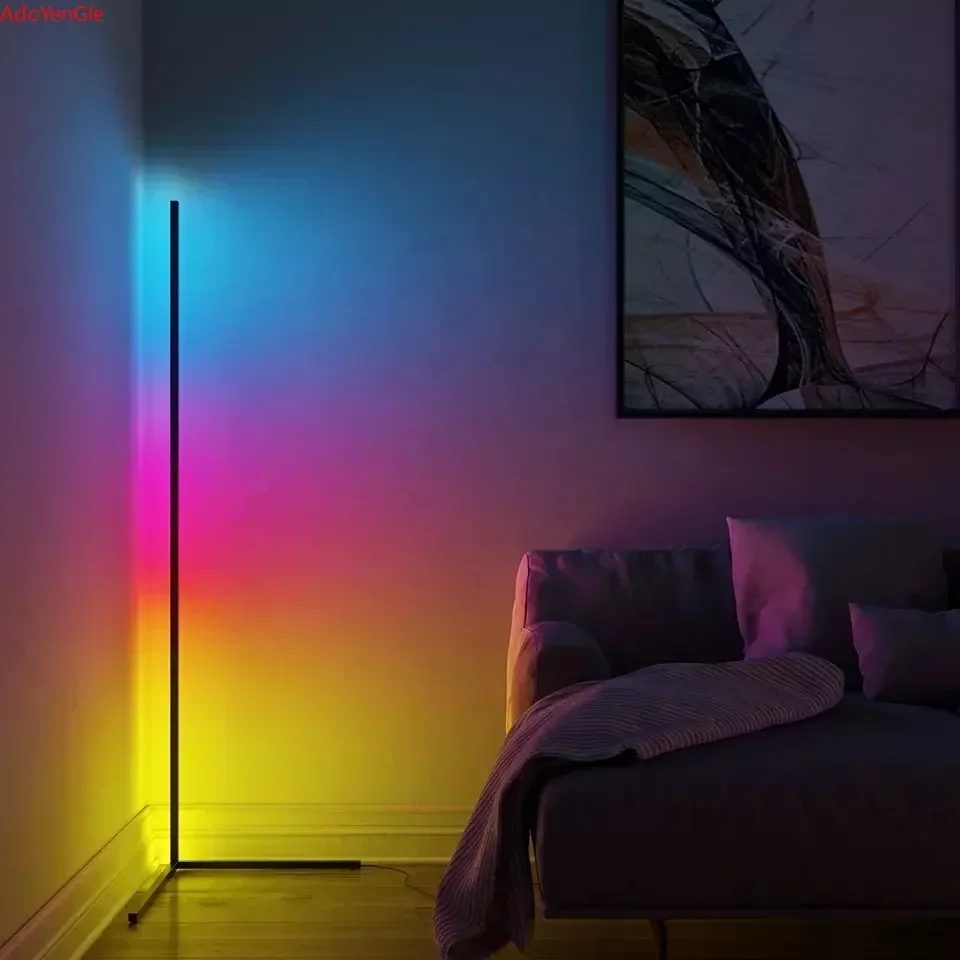 Imagem -02 - Luminária Rgb Dream Floor 16 Milhões de Cores Diferentes Luz Permanente com Aplicativo e Controle Remoto Sincronização de Música Moderna