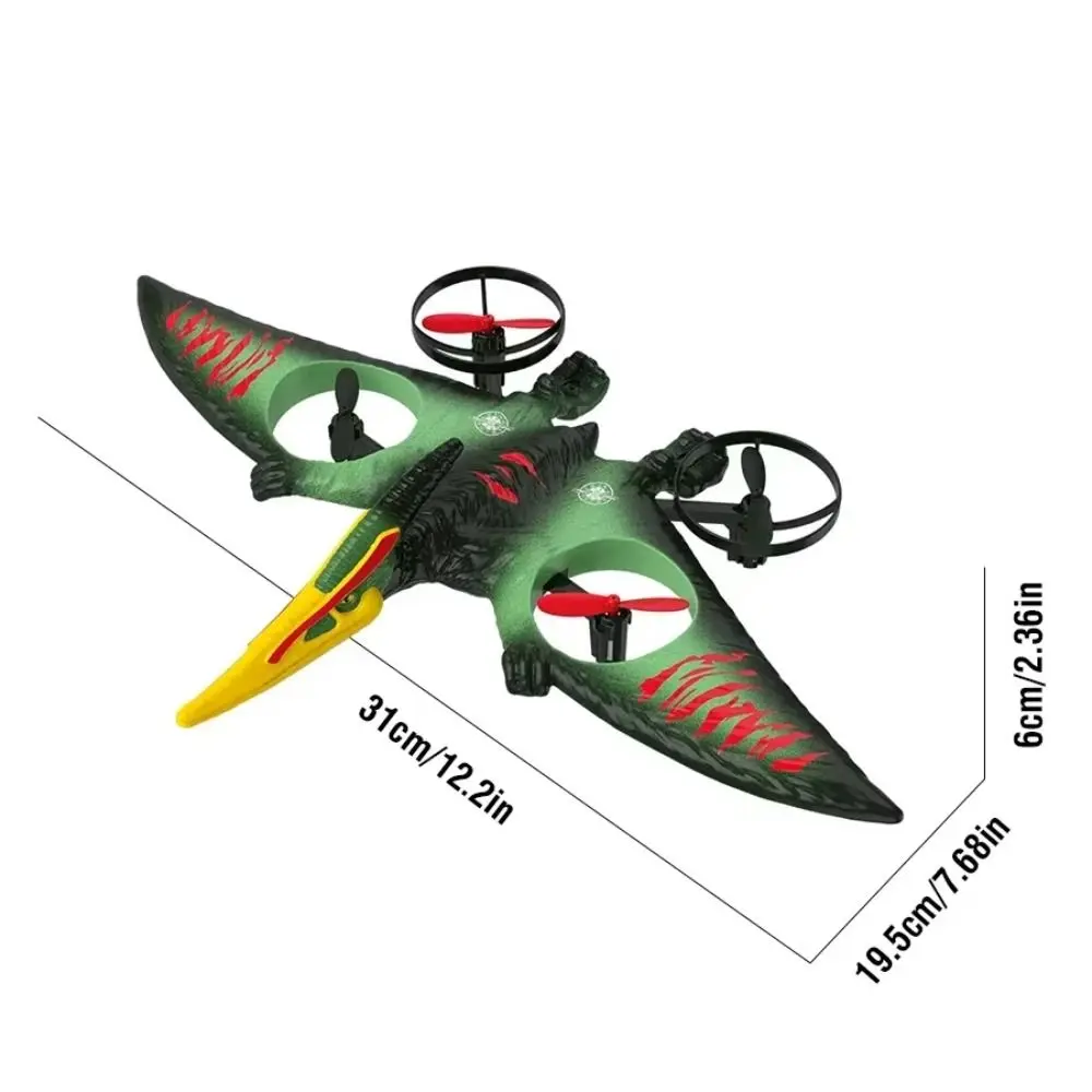 EPP Foam RC Dinosaur Aircraft Glider Toy RC Drones Rechargeable Pterosaur RC Flying Toys Gravity Sensing with Light