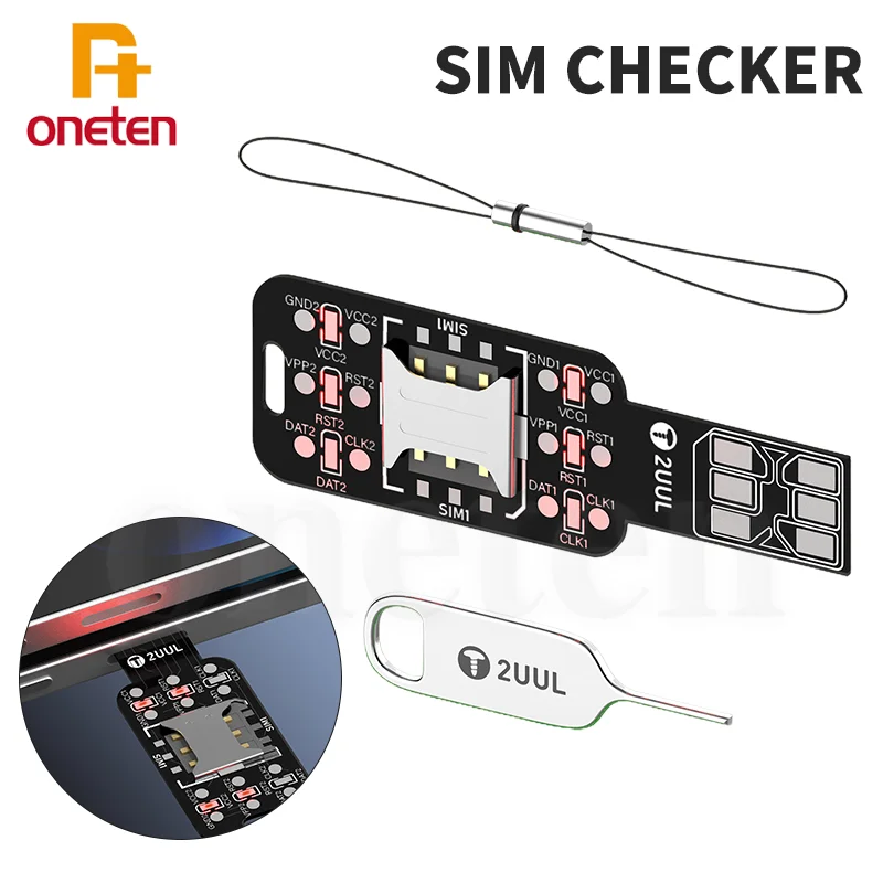 2UUL SIM Checker SM01 Dual SIM Tester Fast Signal Detection Applicable To Mobile Phone Circuit Module Fault Detection