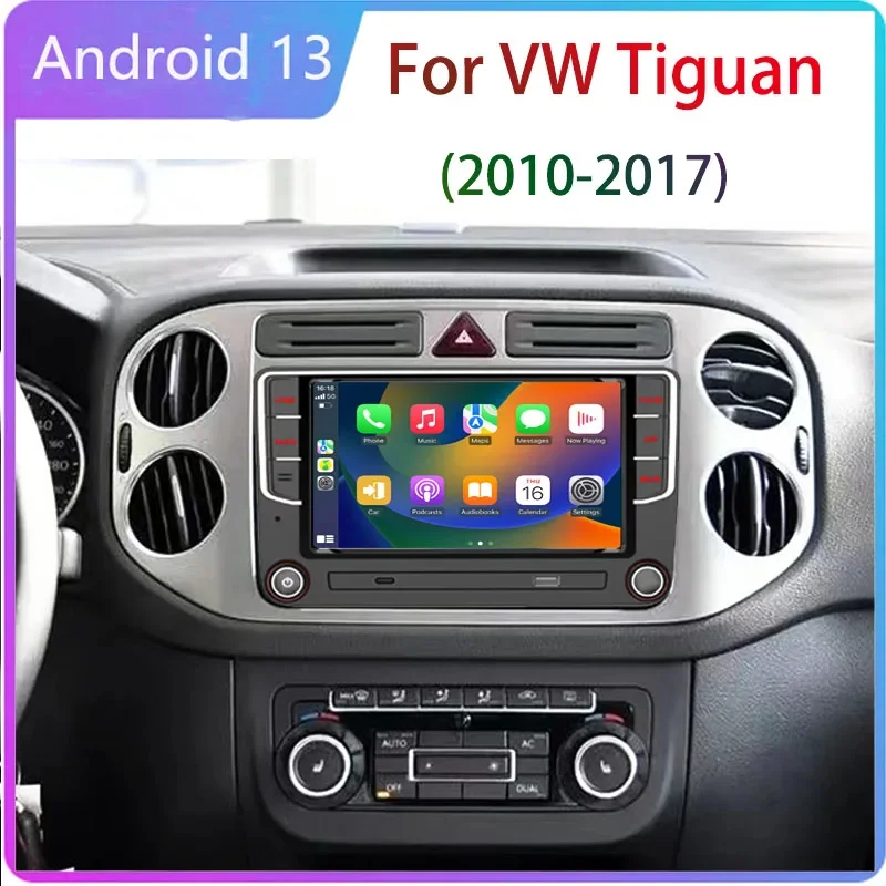 Android 13 For VW Tiguan 2010-2017 Stereo Host Car Radio Multimedia Player GPS Navigation 2Din 