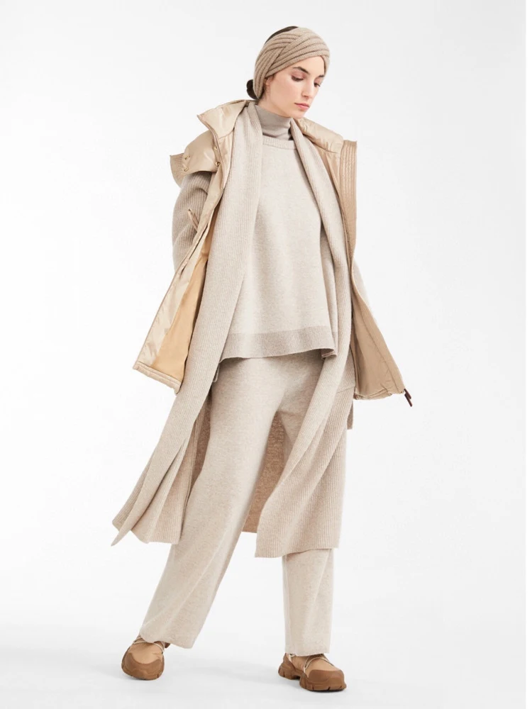 2022 Autumn Winter Cardigan Sweater Cashmere White Loose V Neck Long Sleeve Solid Color Sashes Fashion Trend New