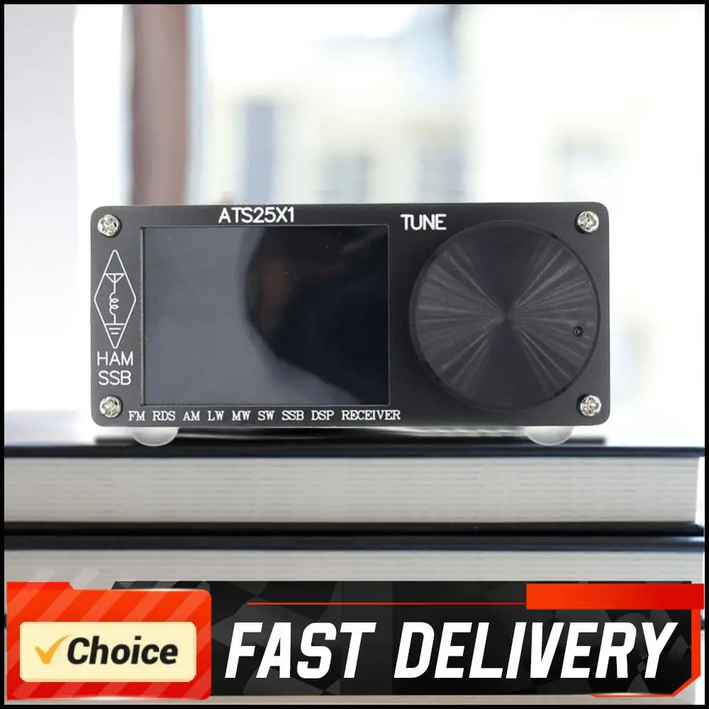ATS25X1 جميع الموجات DSP راديو استقبال FM/LW/MW/SSB استقبال Si4732 رقاقة راديو رقمي 2.4 بوصة تعمل باللمس المدمج في البطارية
