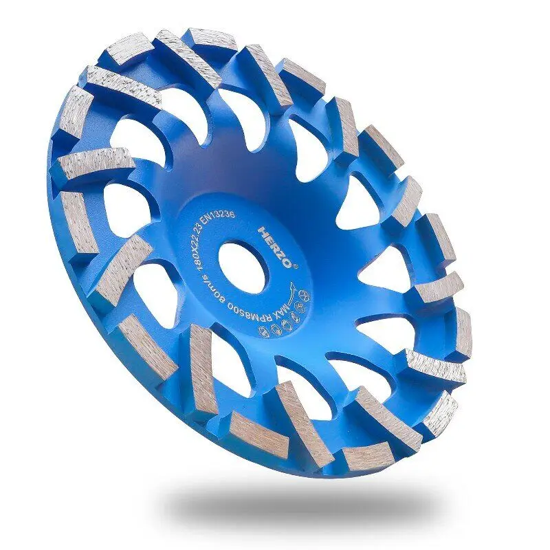 Imagem -04 - Herzo 180 mm Disco de Roda de Diamante Turbo Segmentado para Ferramentas de Polimento de Mármore de Alvenaria de Concreto