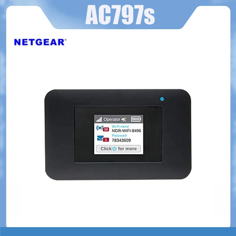 NETGEAR Mobile WiFi Hotspot, 4G LTE Router AC797s, 400Mbps Download Speed, Connect Up to 15 Devices, Create a WLAN Anywherer