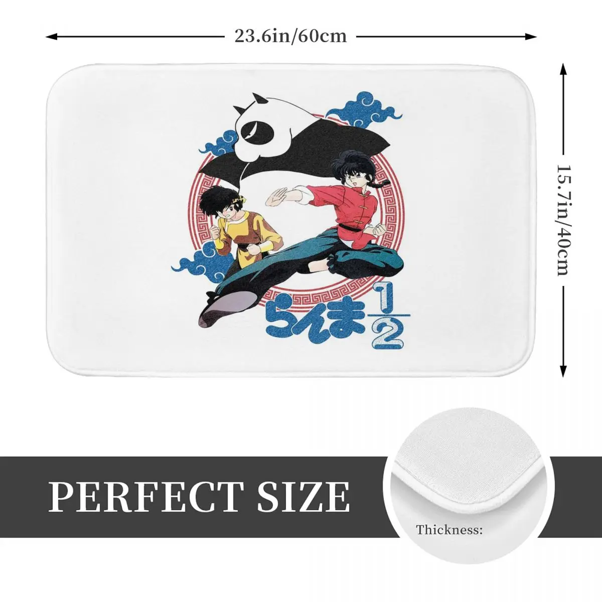 P Chan Ranma Anime Doormat Kitchen Entrance Home Floor Mat Anti-slip Carpet Rug for Bathroom Footpad Mats