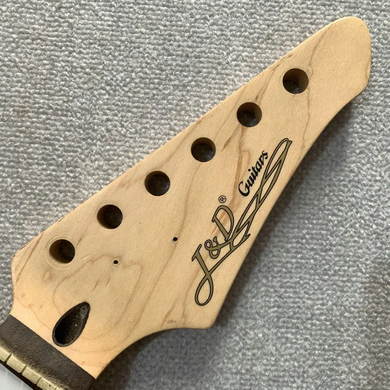 FN194 Origianl&Genuine J&D 6 String JD Electric Guitar Neck Maple+Rosewood 22 Frets Rosewood Trussrod Inlay Wood Damages Replace