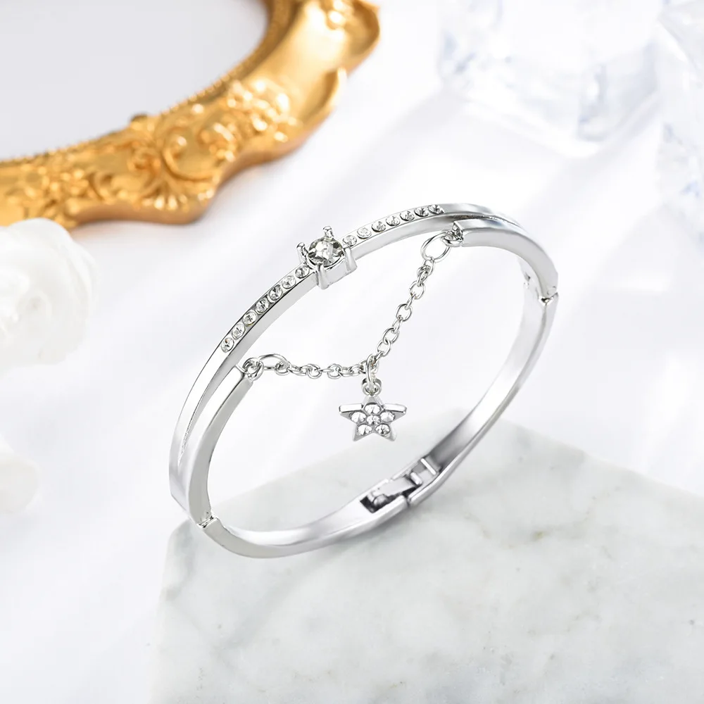 Simple Pentagram Diamond Bracelet Hundred Temperament Popular Bracelet