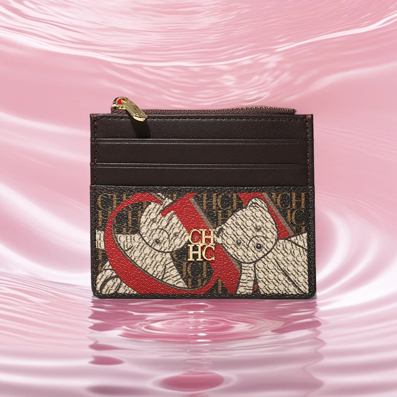 

Женская компактная сумка-кошелек CH, элегантный дизайн с молнией, прочная искусственная кожа, декор с буквами, легкая и удобная