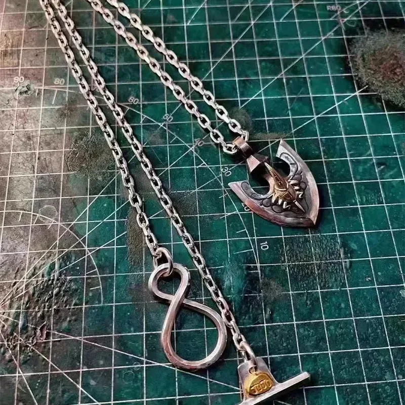 Anime Jojo Wonderful Adventure Golden Worm Arrow Necklace French Retro Personality Exquisite New Wave to Send Friends