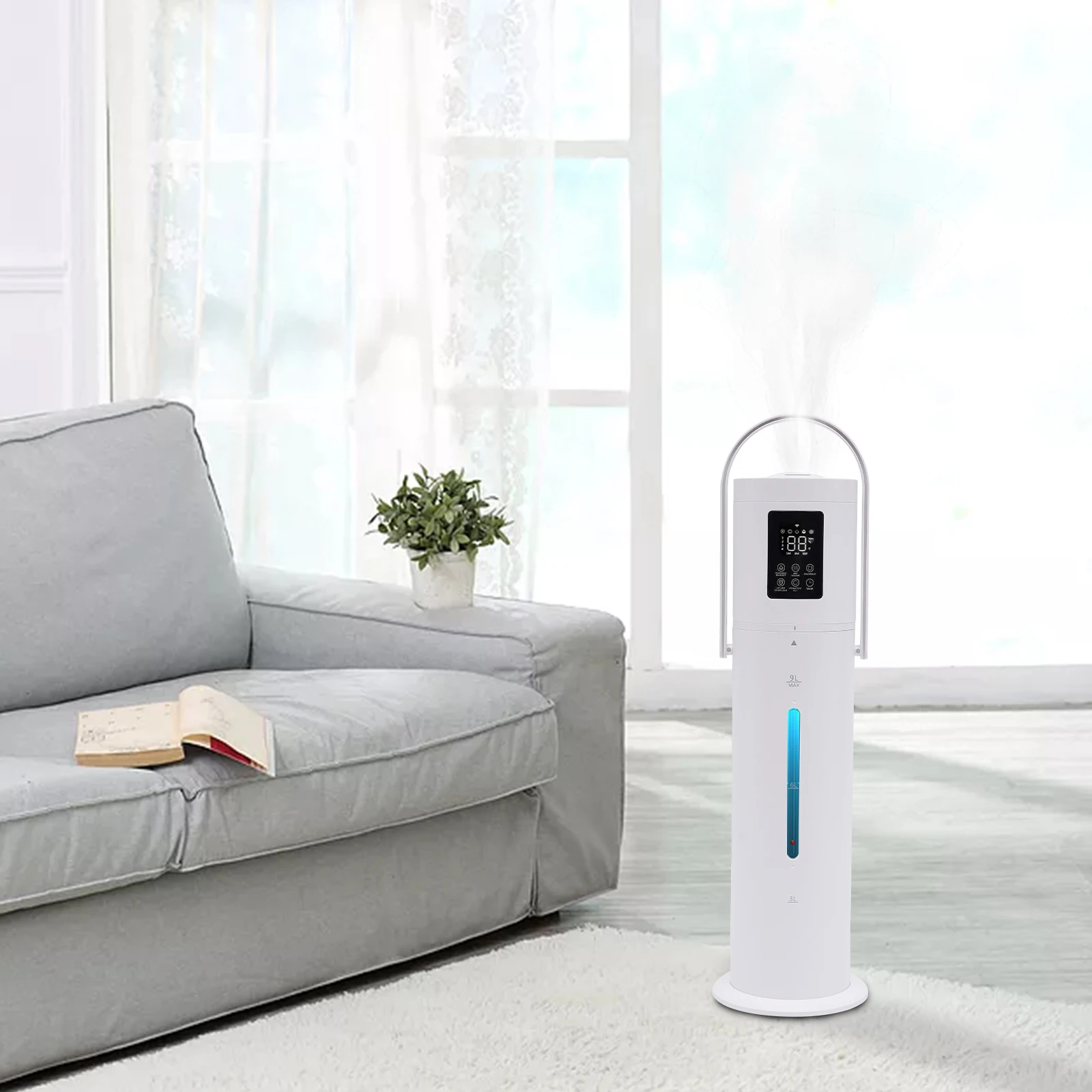 Humidifiers for Bedroom Large Room, Cool Mist, Ultrasonic Top Fill, 4 Speed Humidifier with Humidistat for Home Plant