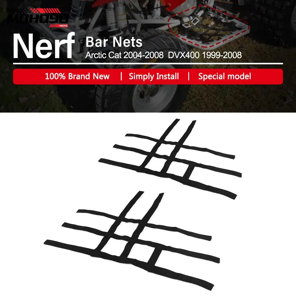 For Arctic Cat 2004 2005 2006 2007 2008 DVX400 DVX 400 1999-2008 Nerf Bar Nets Waterproof Nylon ATV Toolkit For Polaris For Pred