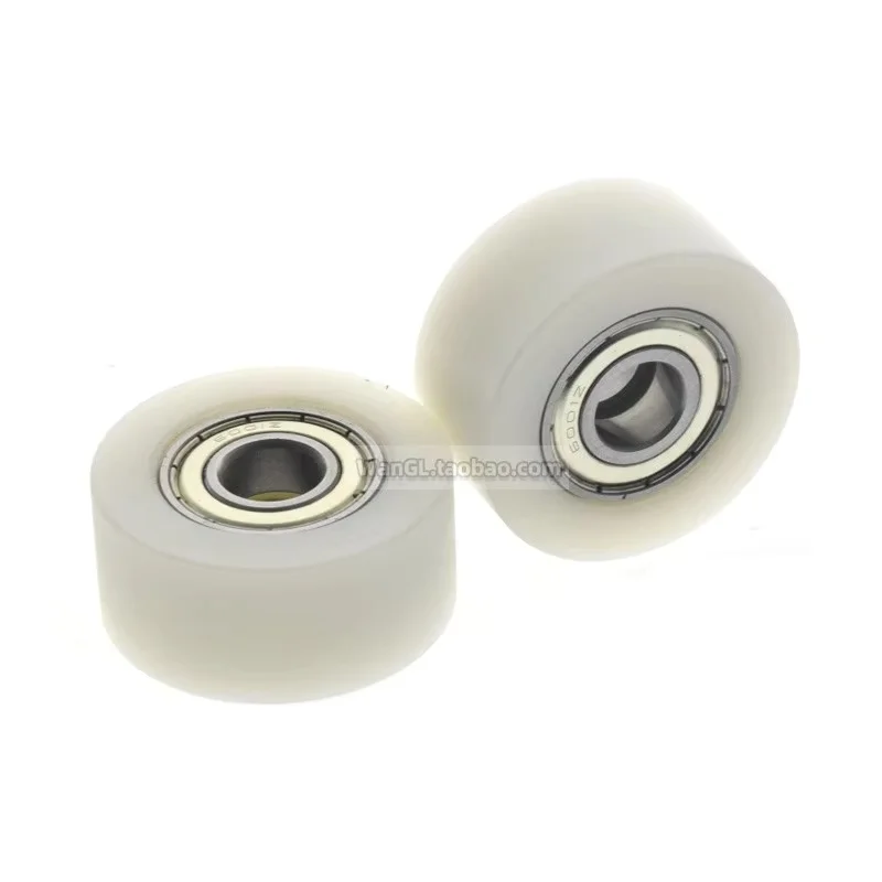 1Pc 12x44x20mm 6001 doppio cuscinetto cuscinetto piatto nylon PA Peilin attrezzature di automazione macchina a rulli