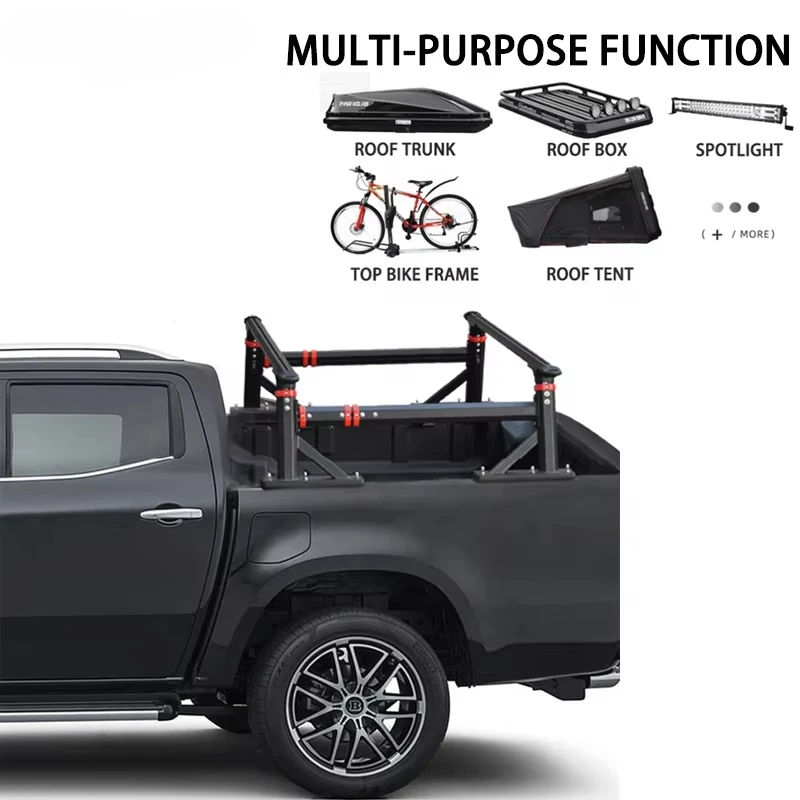 Universal Track System Tent Aluminum Folding Pickup Truck Ladder Rack Bed Rack for Truck