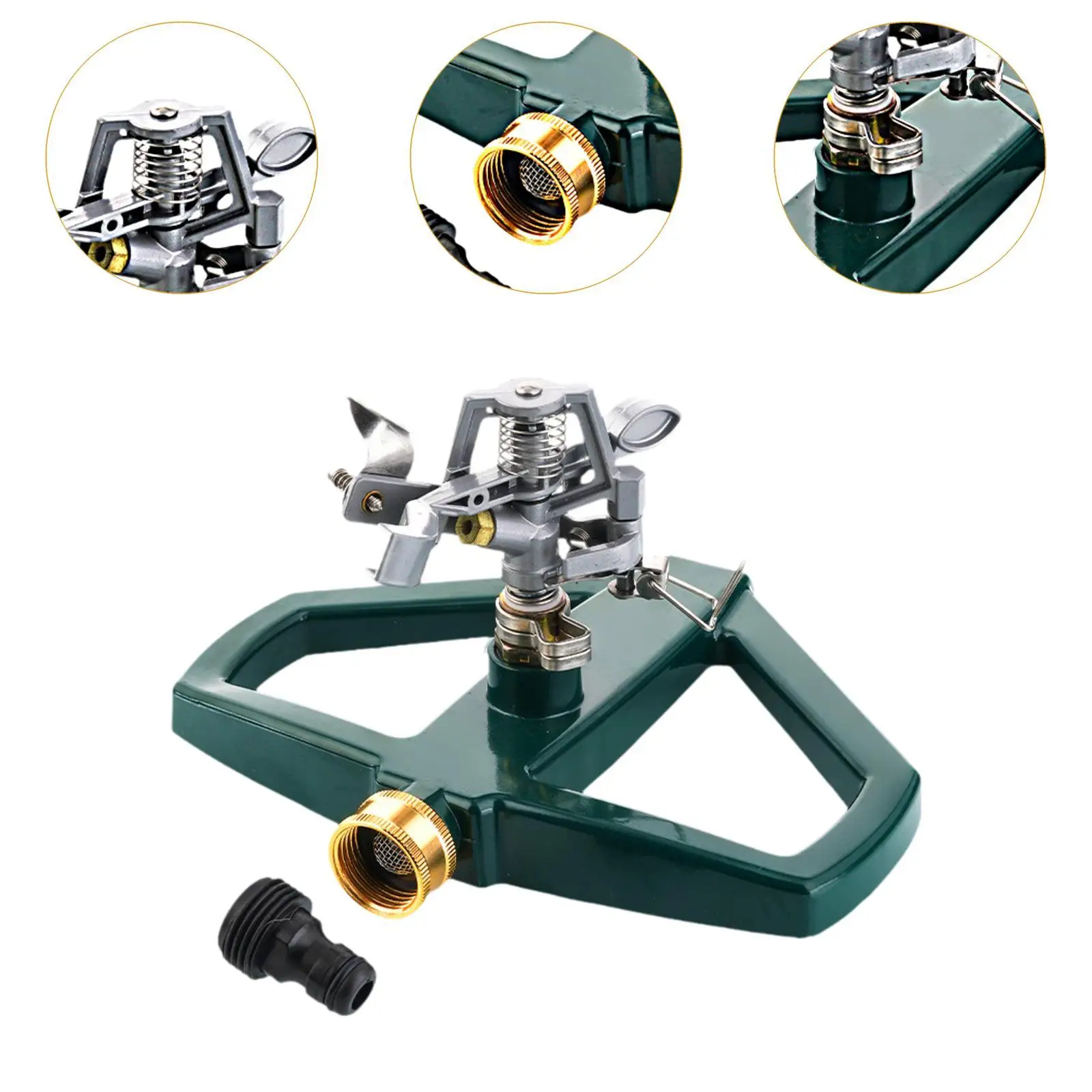 Irrigatore per tubo da giardino, copertura regolabile per ampia area 360 °   Rotazione per l'irrigazione agricola Irrigazione Balcone Cortile Cortile