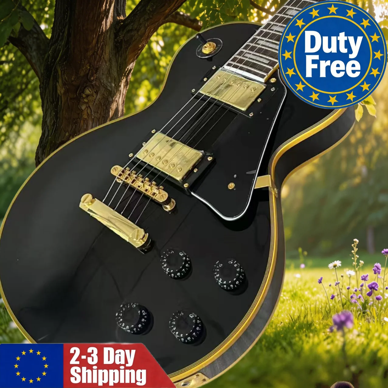 Deutsches Lager, schwarze HH-Pickups, Gitarre mit Palisandergriffbrett, feste Brücke, geeignet für verschiedene Szenarien und Auftritte.