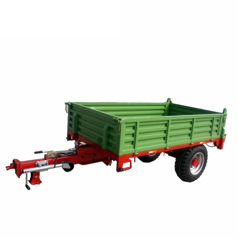4 Wheel Agricultural Tractor Hydraulic Tipping Farm Dump Walking Tractor Trailer
