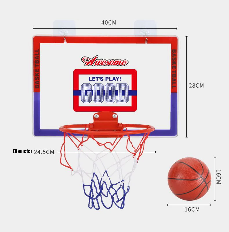 Kid Basketball Sports Game Toy Set Portable Basketball Hoop Toys Kit Foldable Indoor Home for Kids Children Family Birthday Gift