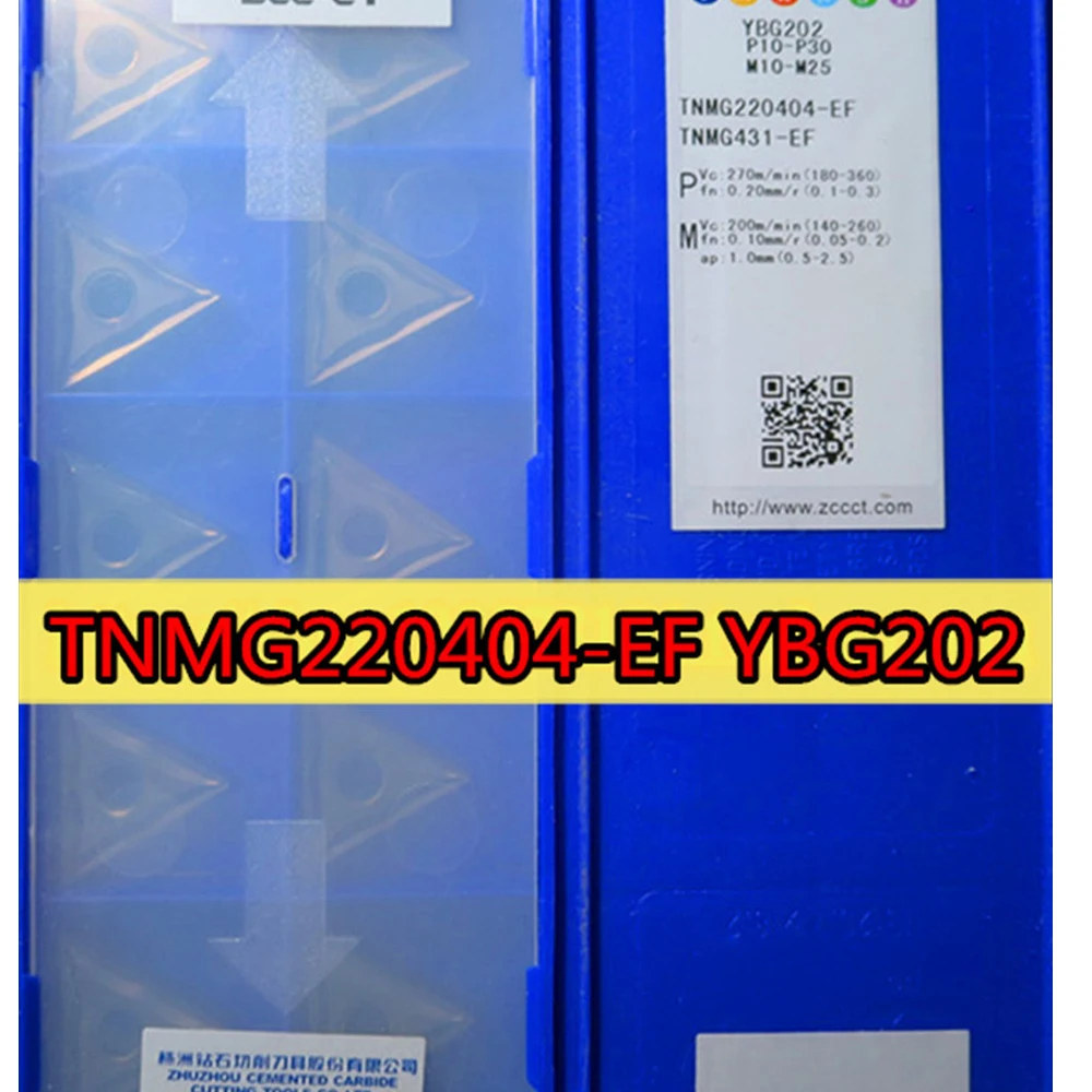 TNMG220404-EF YBG202 TNMG220408-EF 100% original ZCC Carbide insert Processing: stainless steel alloy steel