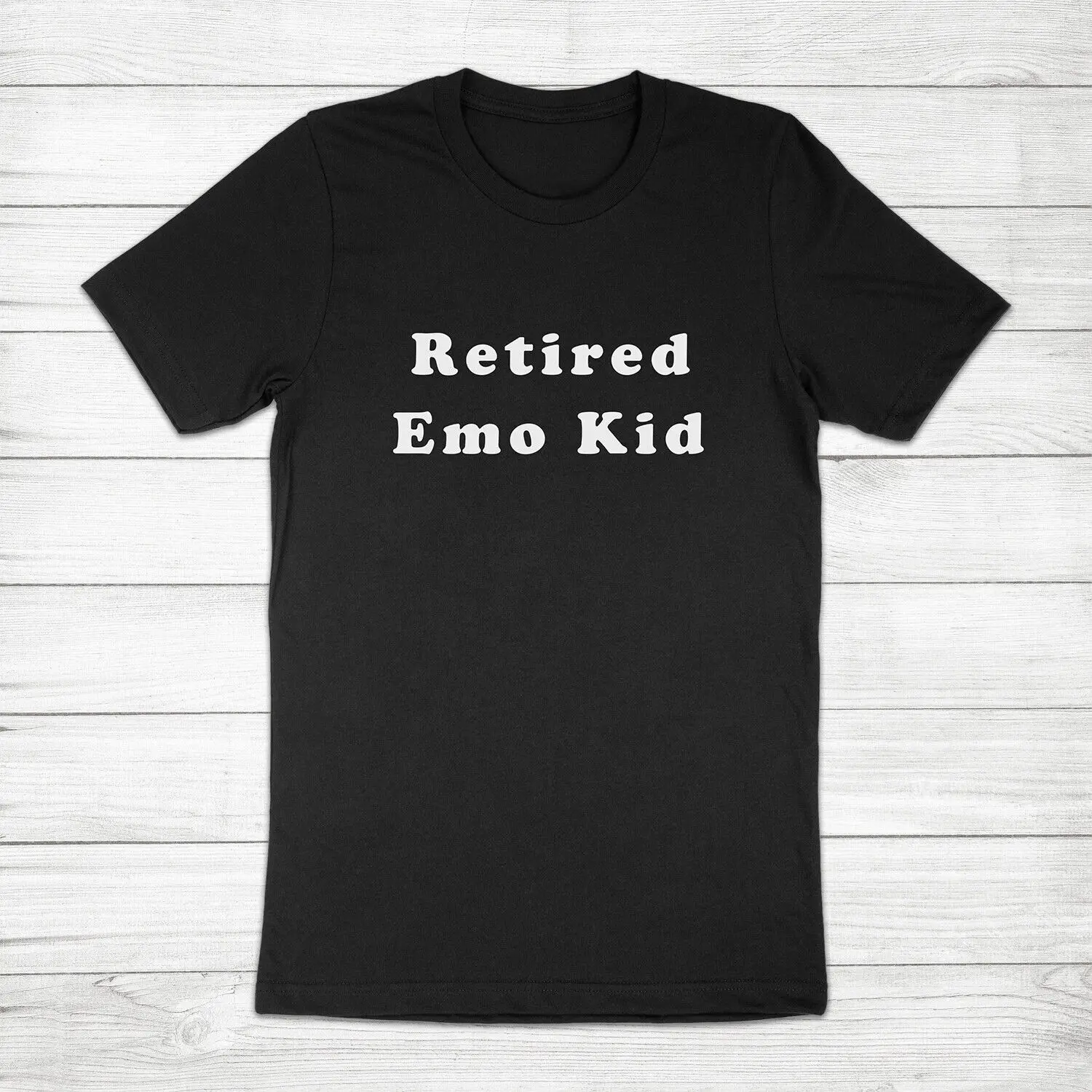 

Retired Emo Kid Tumblr Hipster Grunge Goth Funny Aesthetic Unisex Tee T-Shirt